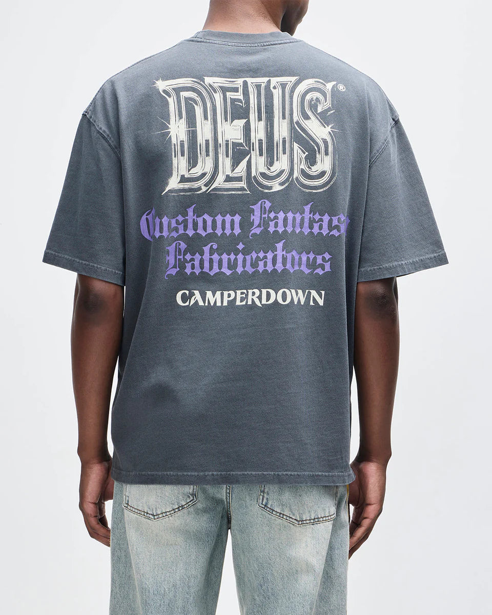 DEUS EX MACHINA METAL FABRICATOR TEE - ANTHRACITE
