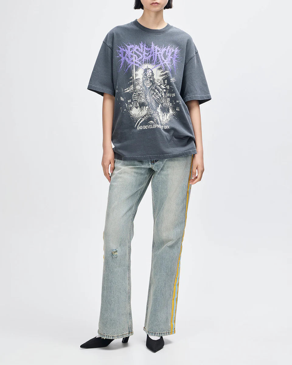 DEUS EX MACHINA METAL FABRICATOR TEE - ANTHRACITE