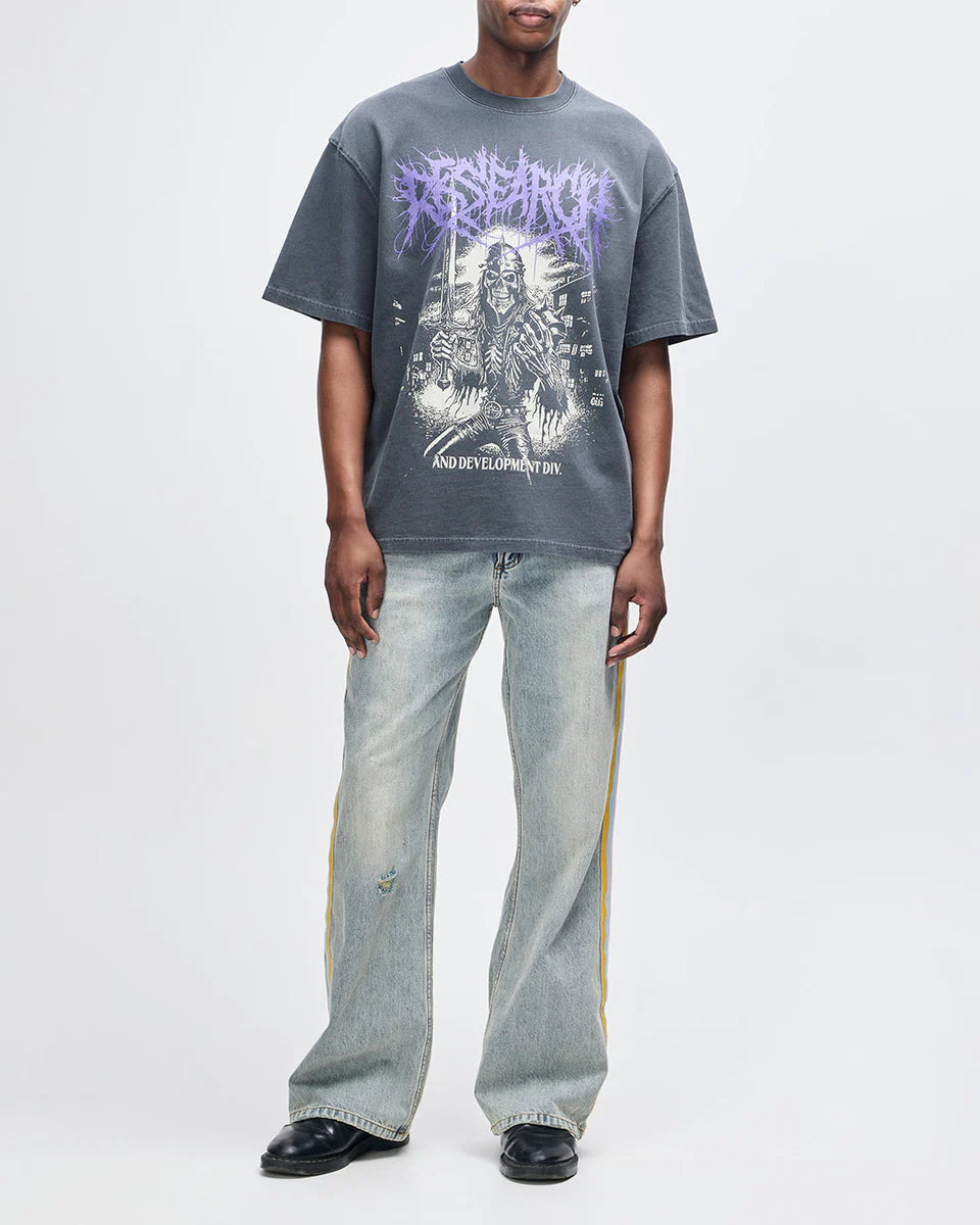 DEUS EX MACHINA METAL FABRICATOR TEE - ANTHRACITE