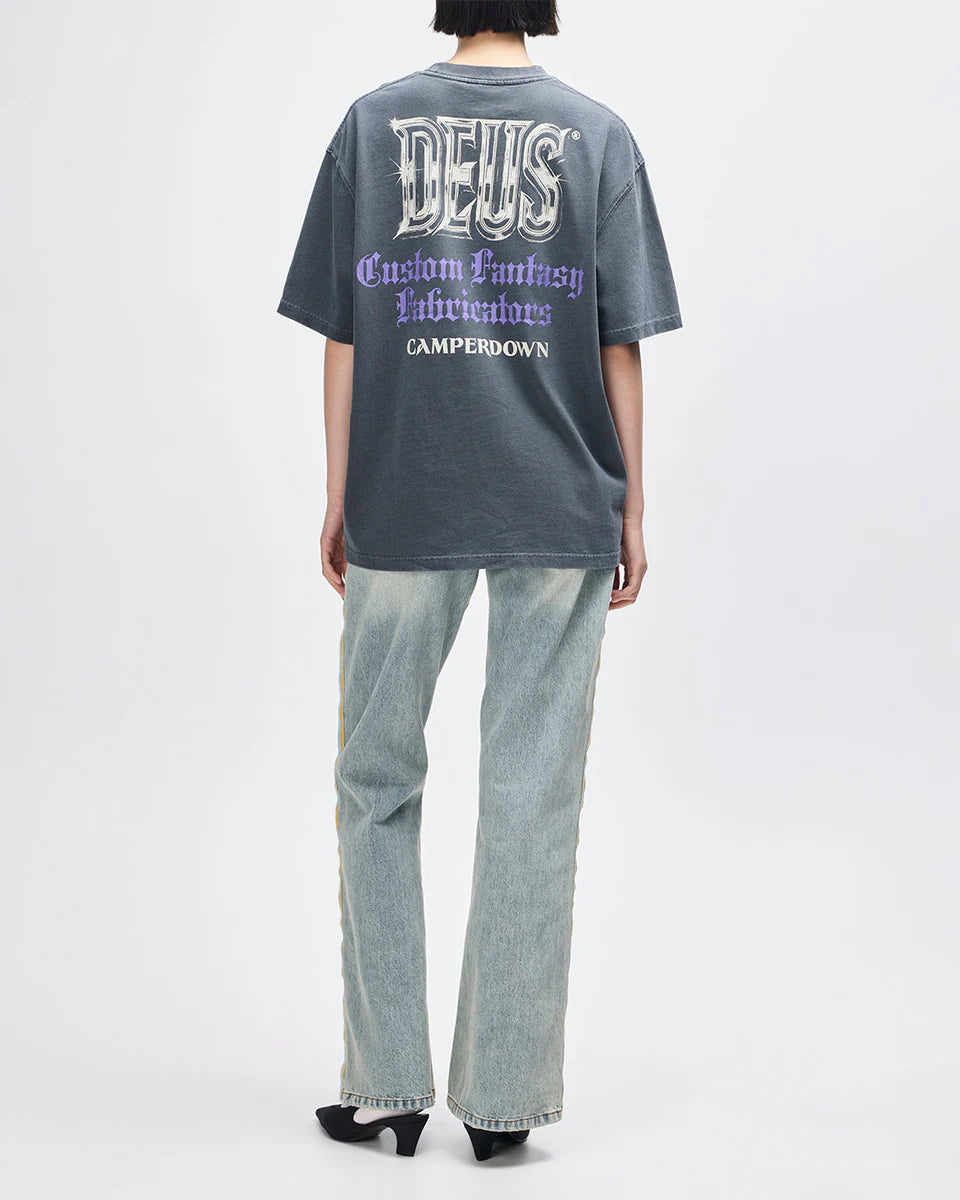 DEUS EX MACHINA METAL FABRICATOR TEE - ANTHRACITE