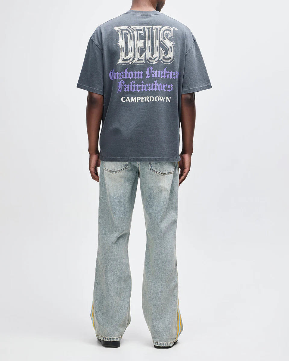 DEUS EX MACHINA METAL FABRICATOR TEE - ANTHRACITE