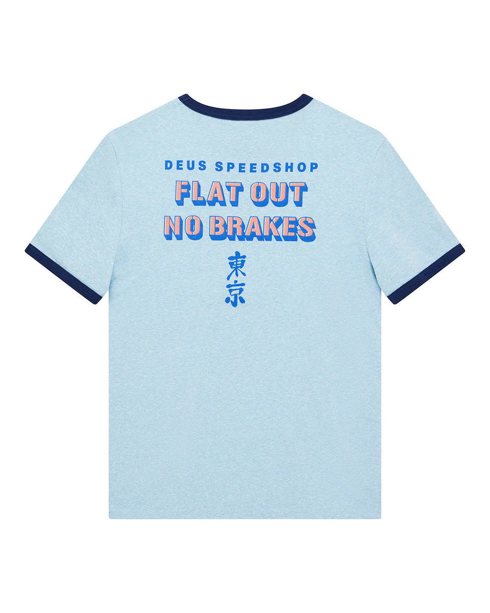 DEUS EX MACHINA FLAT OUT TEE - STRONG BLUE