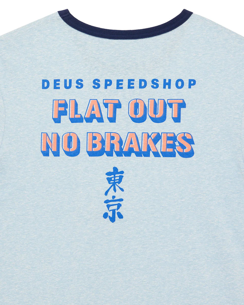 DEUS EX MACHINA FLAT OUT TEE - STRONG BLUE
