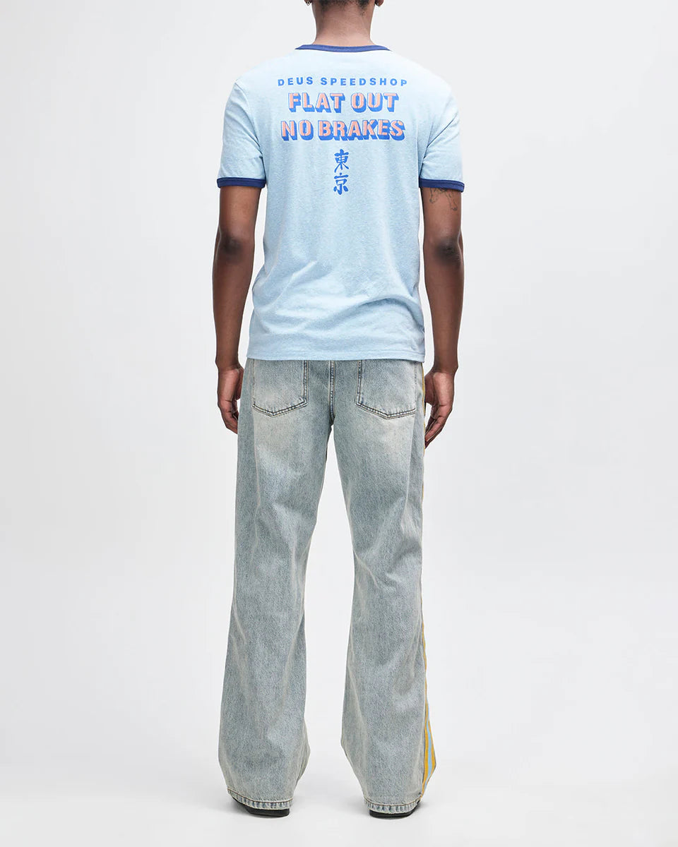 DEUS EX MACHINA FLAT OUT TEE - STRONG BLUE