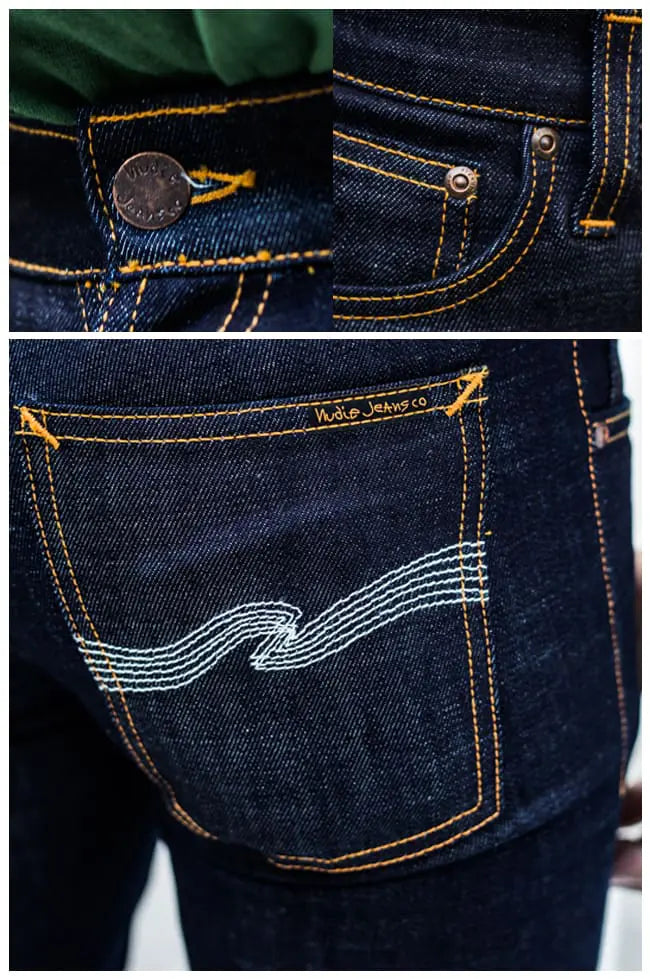 NUDIE JEANS TIGHT LONG JOHN - DRY DARK ECRU