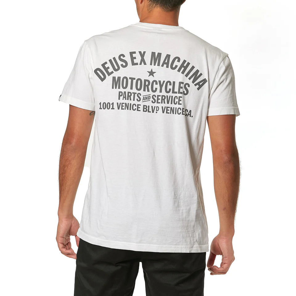 Deus Wx Machina Venice Address Tee — White — view 2