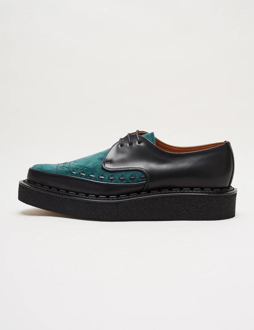 GEORGE COX DIANO - BLACK/PETROL SUEDE