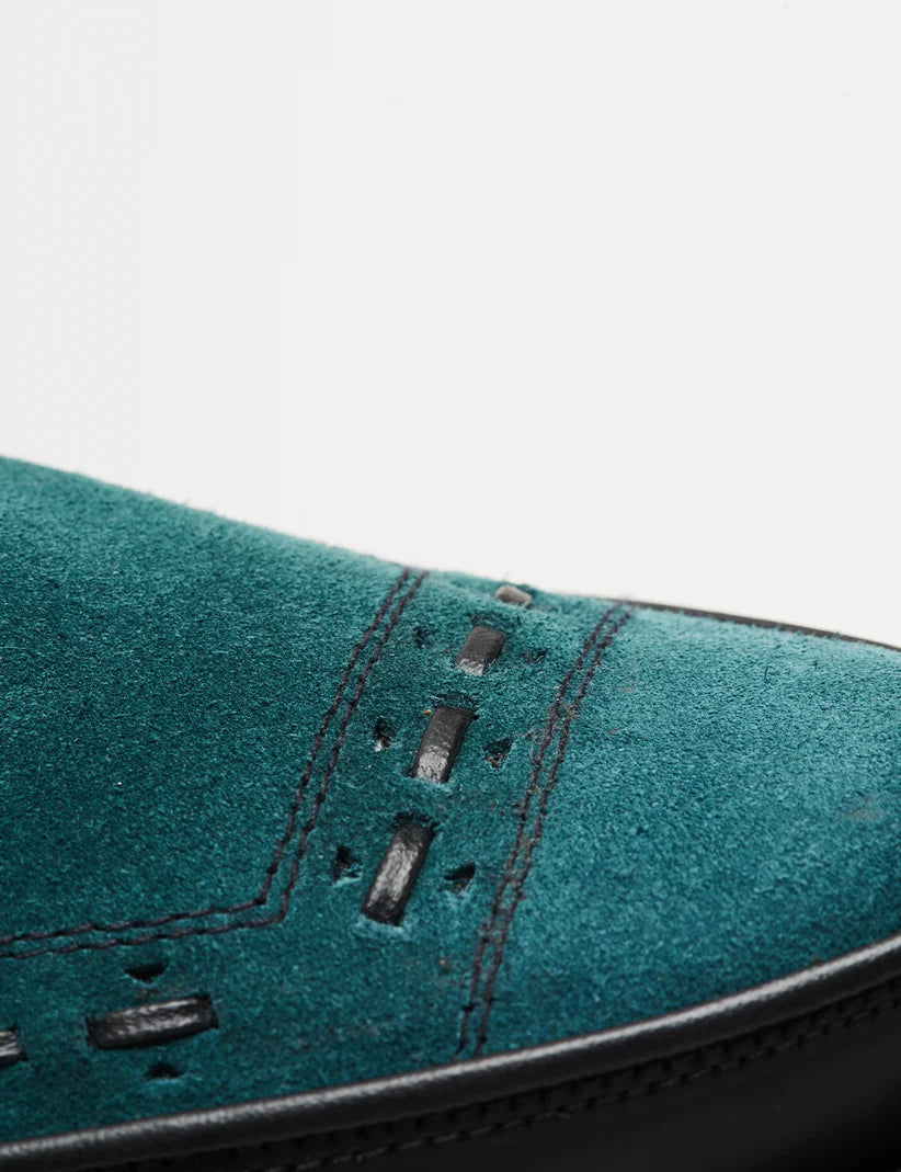 GEORGE COX DIANO - BLACK/PETROL SUEDE
