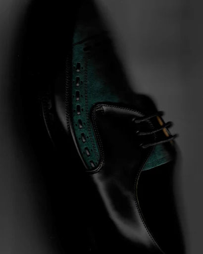 GEORGE COX DIANO - BLACK/PETROL SUEDE