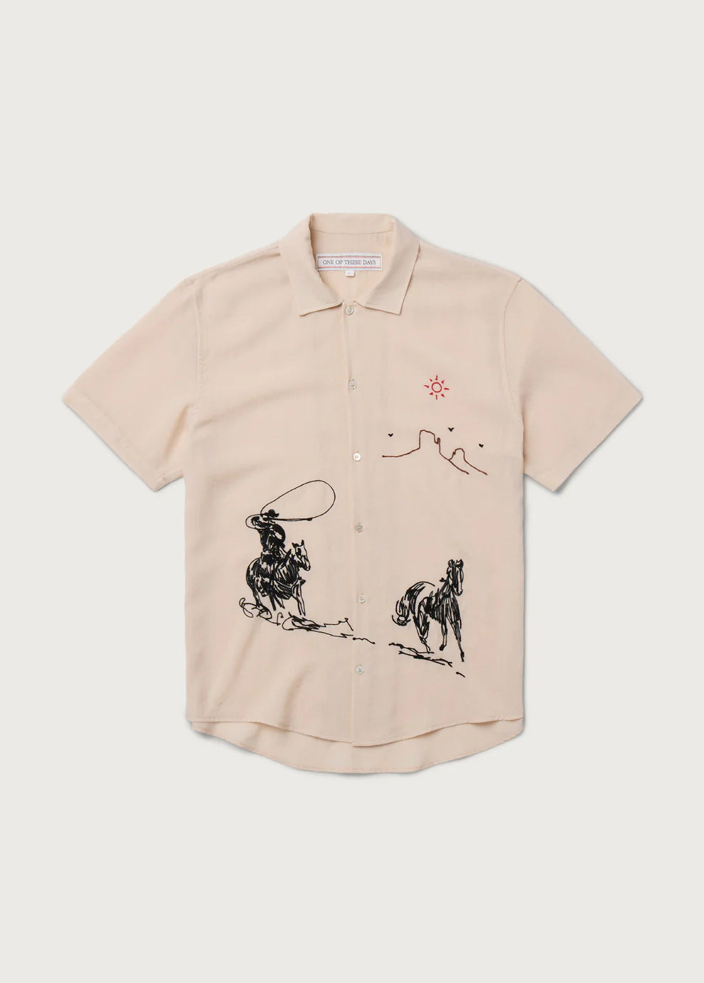ONE OF THESE DAYS INTO THE DISTANCE CAMP SHIRT - IVORY