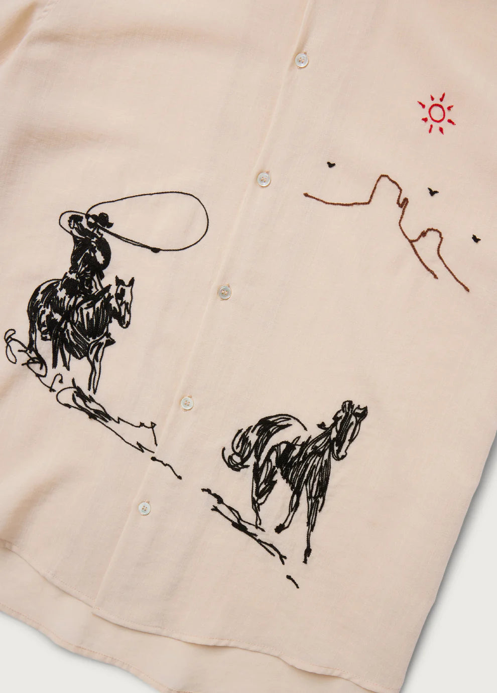 ONE OF THESE DAYS INTO THE DISTANCE CAMP SHIRT - IVORY