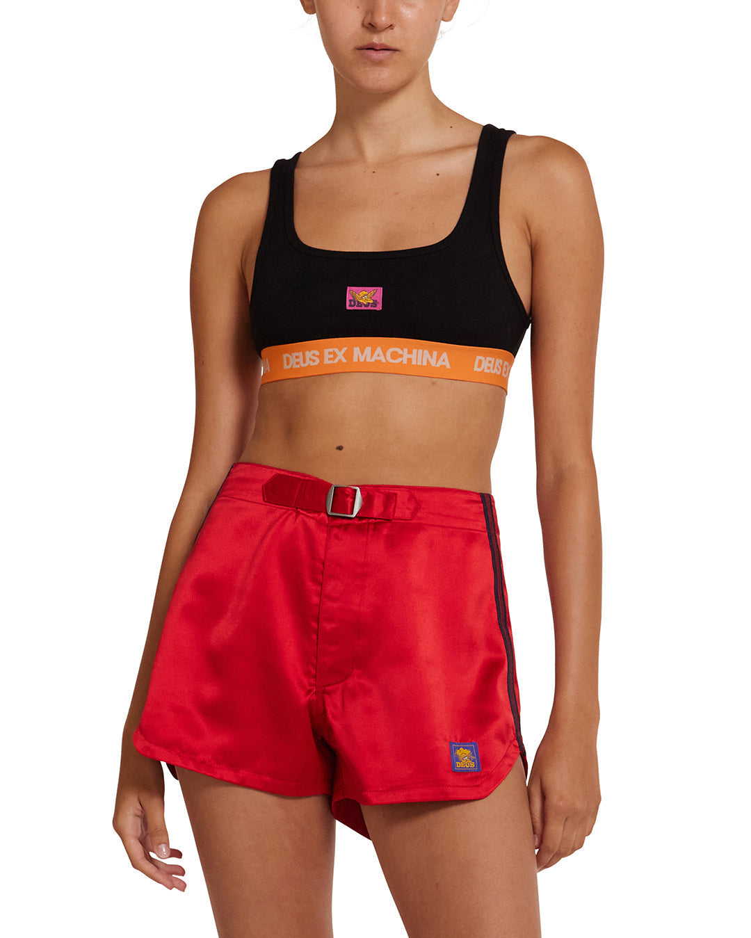 Jiji Satin Short - Race Red|Model