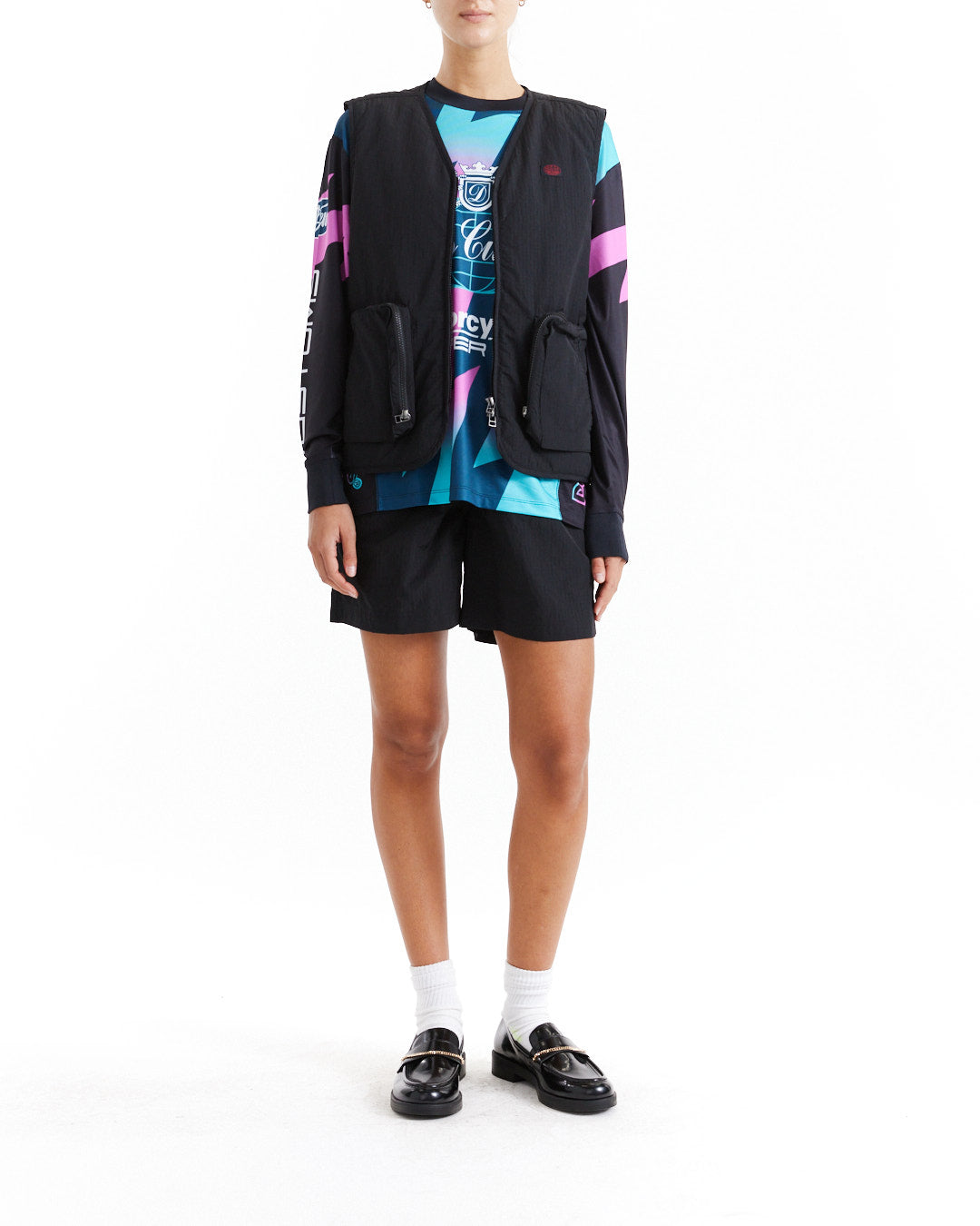 DEUS EX MACHINA PAPER STREET VEST - BLACK BEAUTY