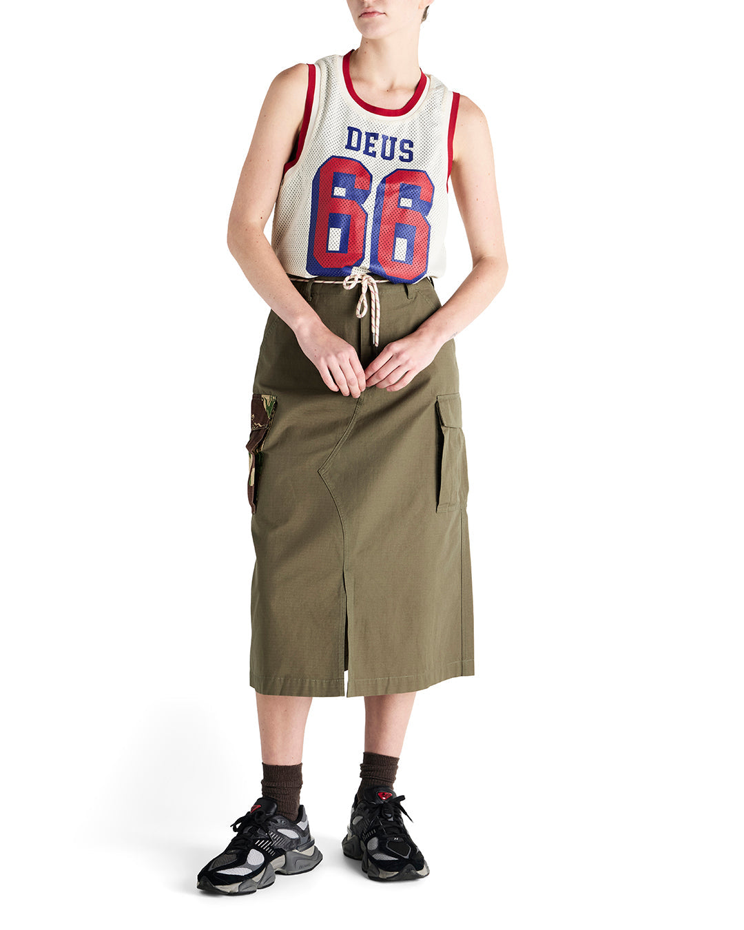 DEUS EX MACHINA ARTS & CRAFTS SKIRT - BURNT OLIVE