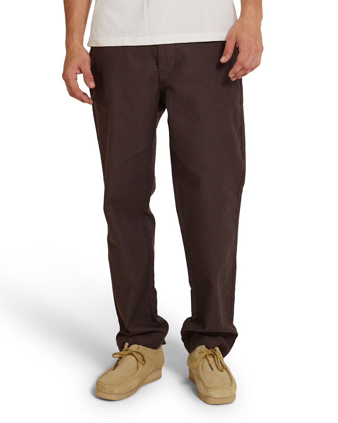Hank Whipcord Pant - Choc Brown|Model