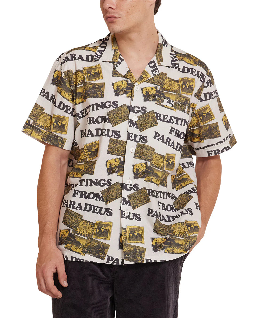 Deus Ex Machina Paradeus Shirt — Dirty White — front view