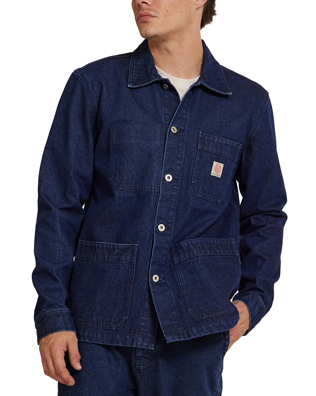 Hank Denim Chore - Rinse Wash|Model