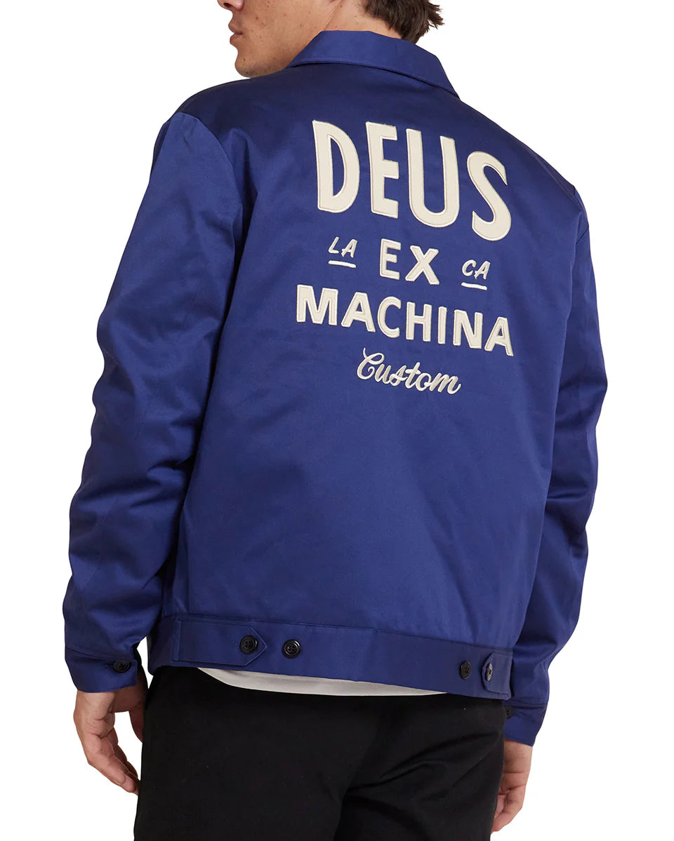 Deus Ex Machina Workwear Jacket 2.0 — Mechanic Blue — front view