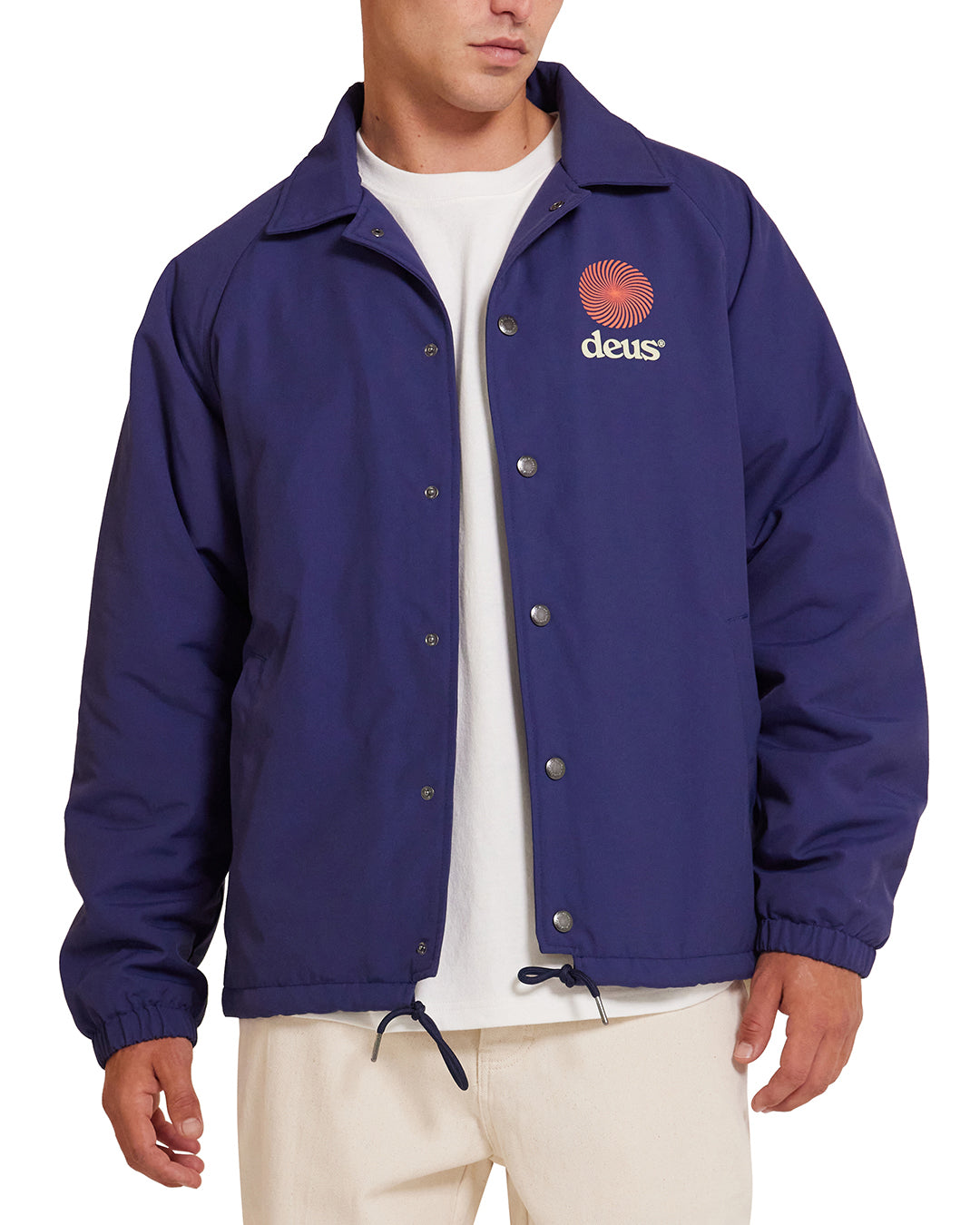 DEUS EX MACHINA STRATA COACH JACKET - PATRIOT BLUE