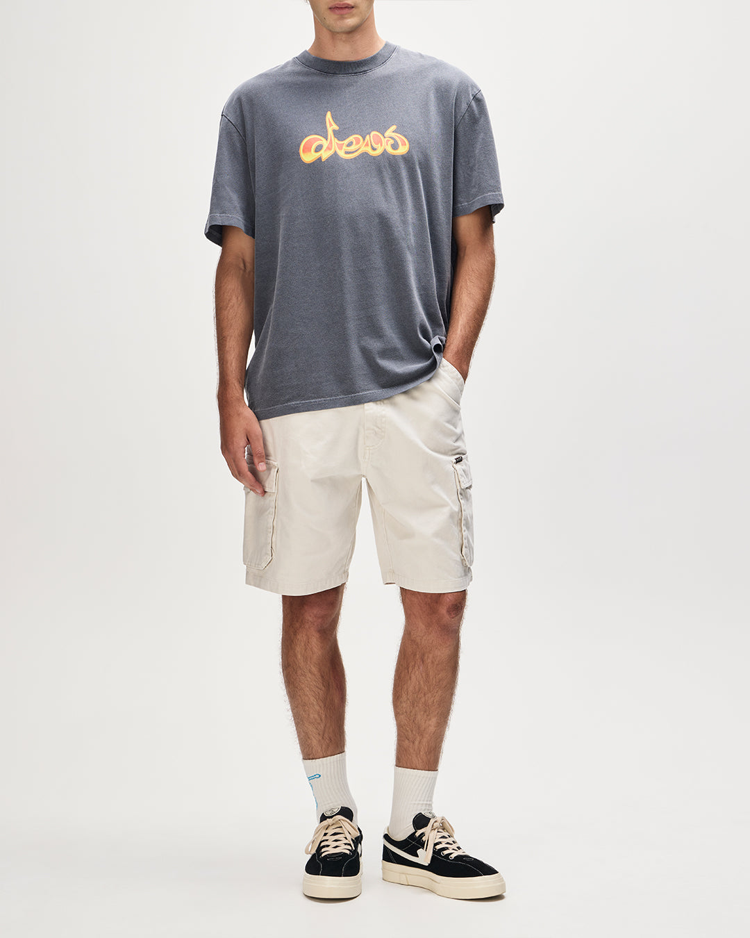 DEUS EX MACHINA FOUR SEASONS TEE - ANTHRACITE