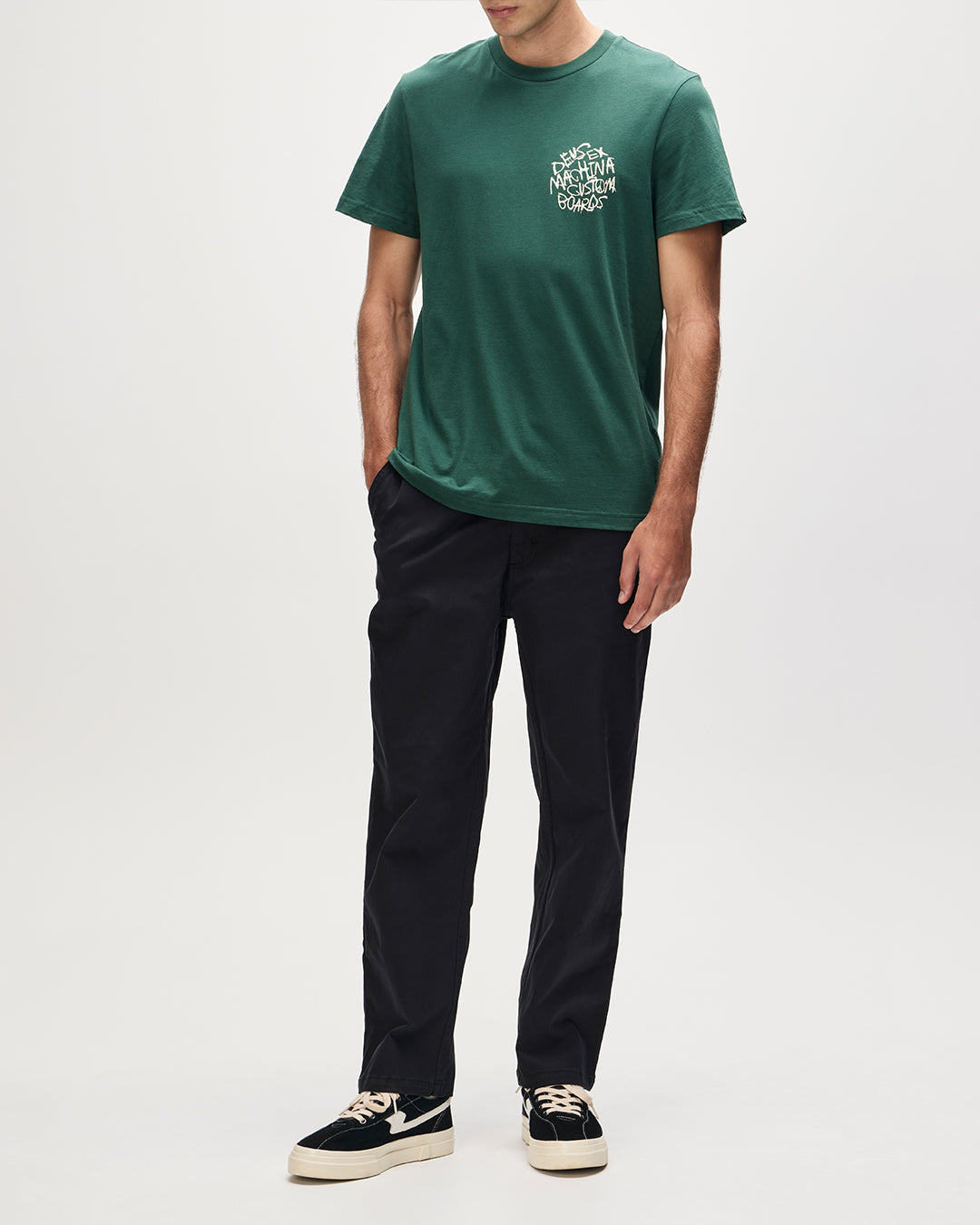 DEUS EX MACHINA SCRAMBLER TEE - HUNTER GREEN