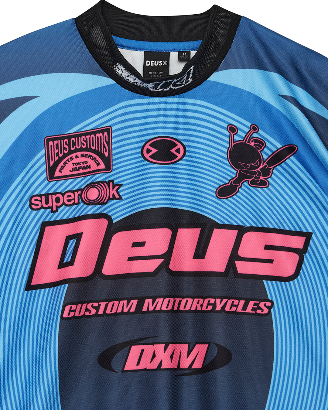 DEUS EX MACHINA PLEDGE MOTO JERSEY - ELECTRIC BLUE