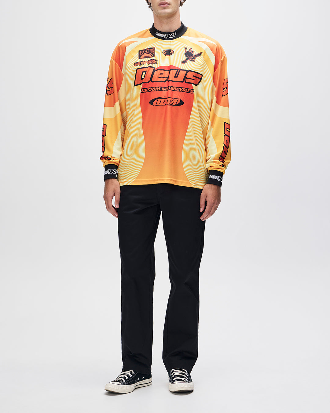 DEUS EX MACHINA PLEDGE MOTO JERSEY - SUNRISE ORANGE