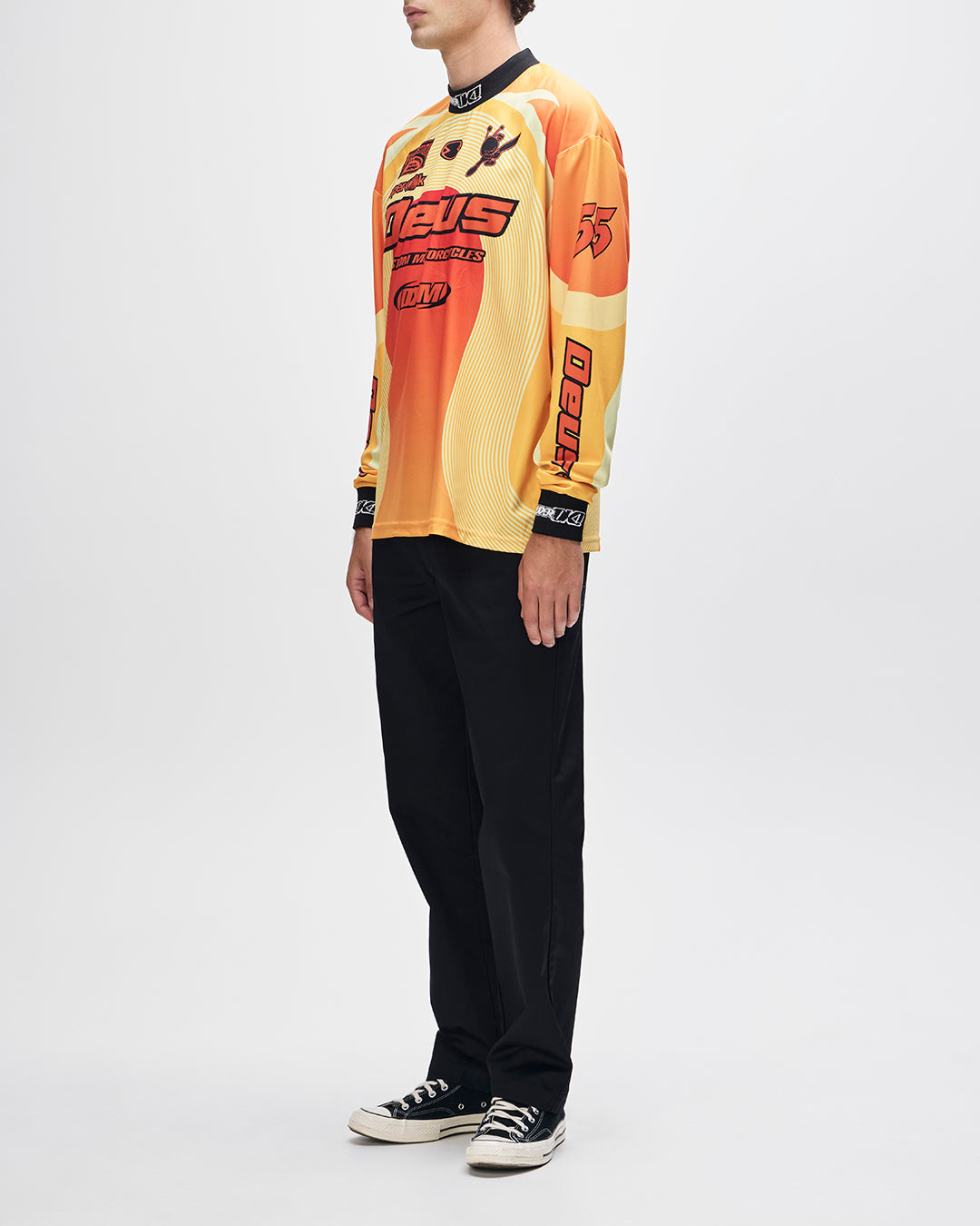 DEUS EX MACHINA PLEDGE MOTO JERSEY - SUNRISE ORANGE