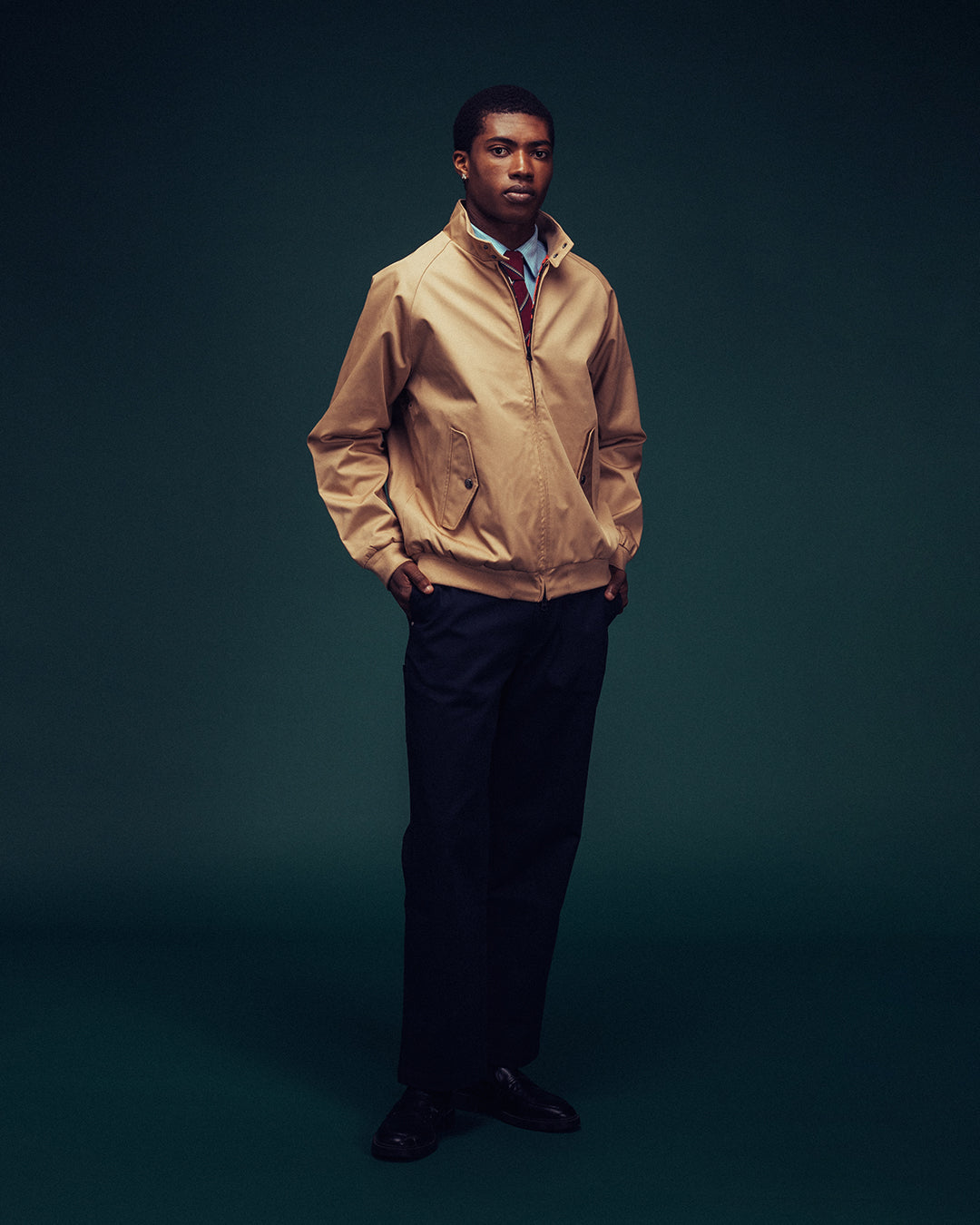 mini-harrington-jacket-tan|Model