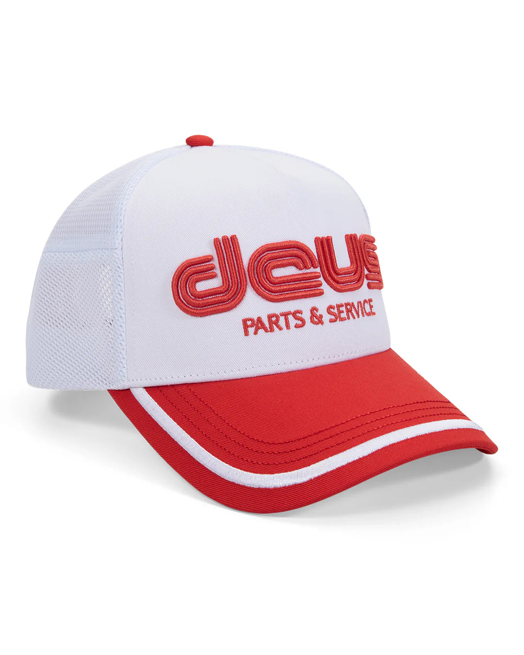 Deus Ex Machina Double Track Trucker — Vintage White — front view