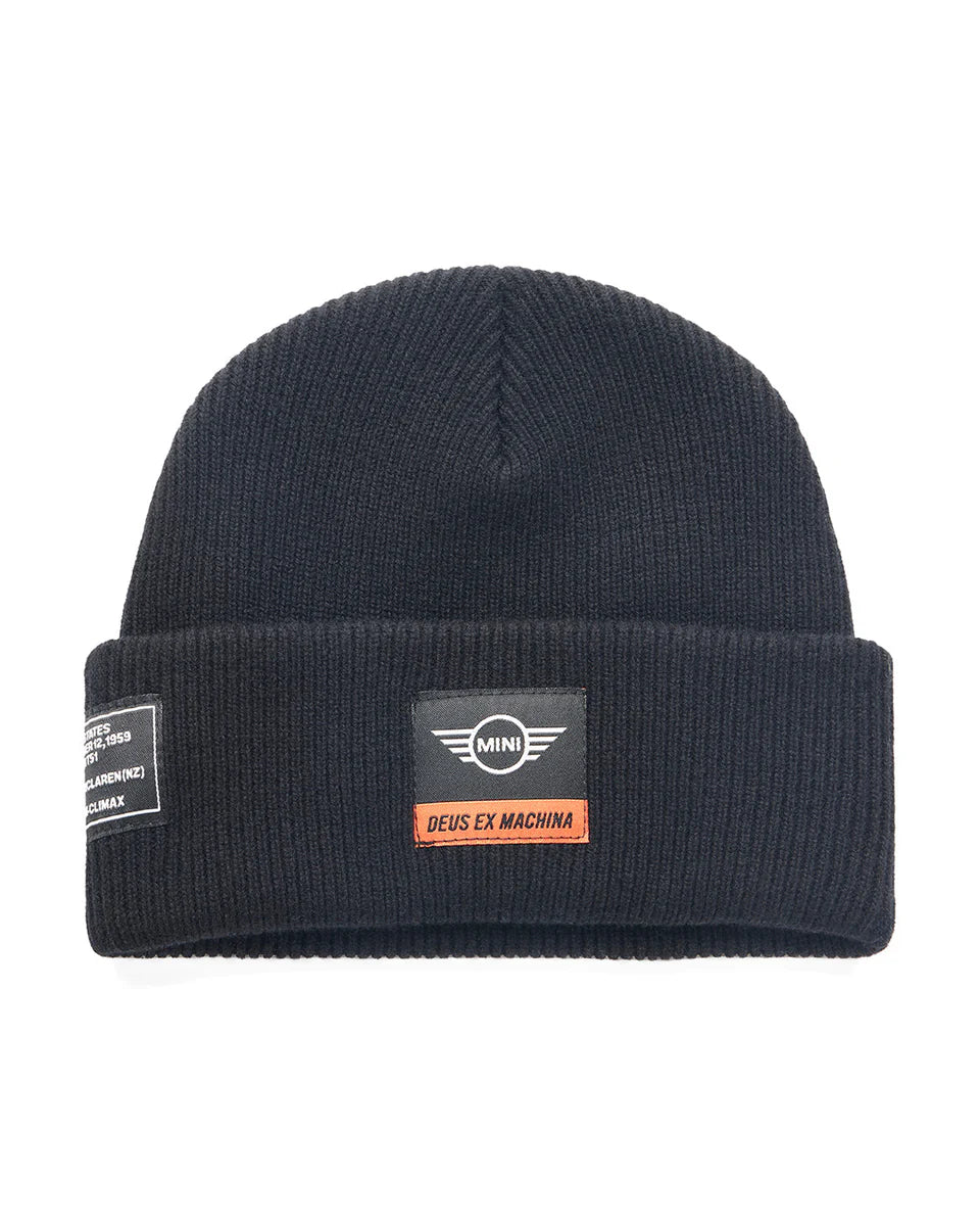 Deus Ex Machina Mini T51 Beanie — Black — front view