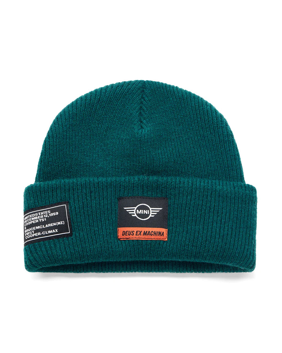 Deus Ex Machina Mini T51 Beanie — Race Green — front view