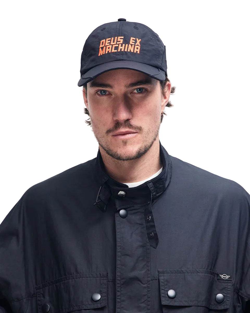 Deus Ex Machina Mini Finals Cap — Black — front view