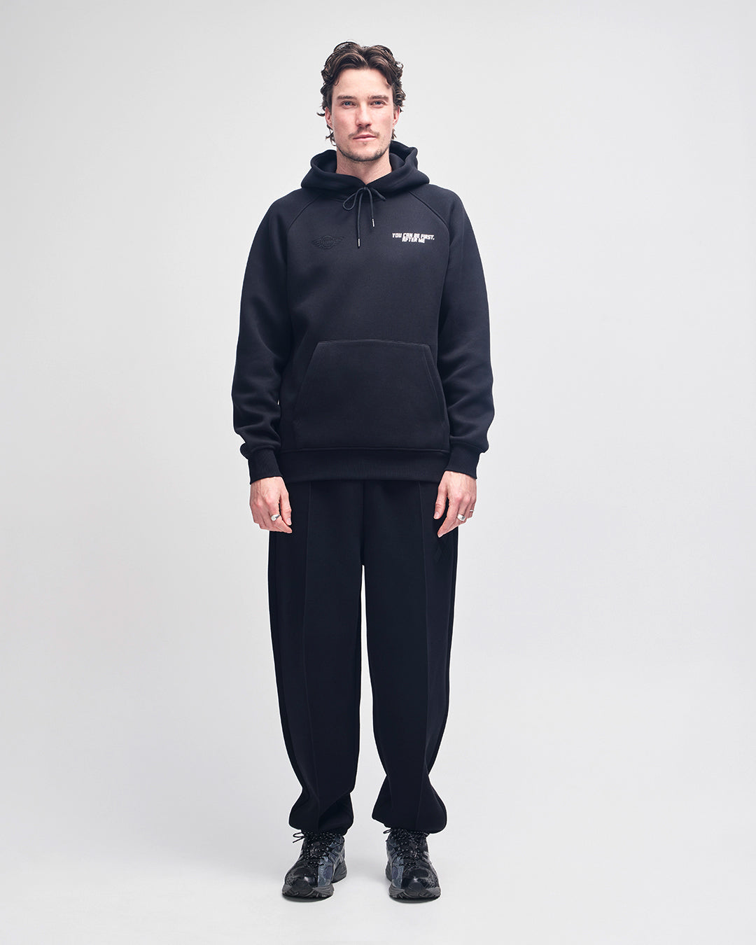 DEUS EX MACHINA YOU CAN BE FIRST HOODIE - BLACK