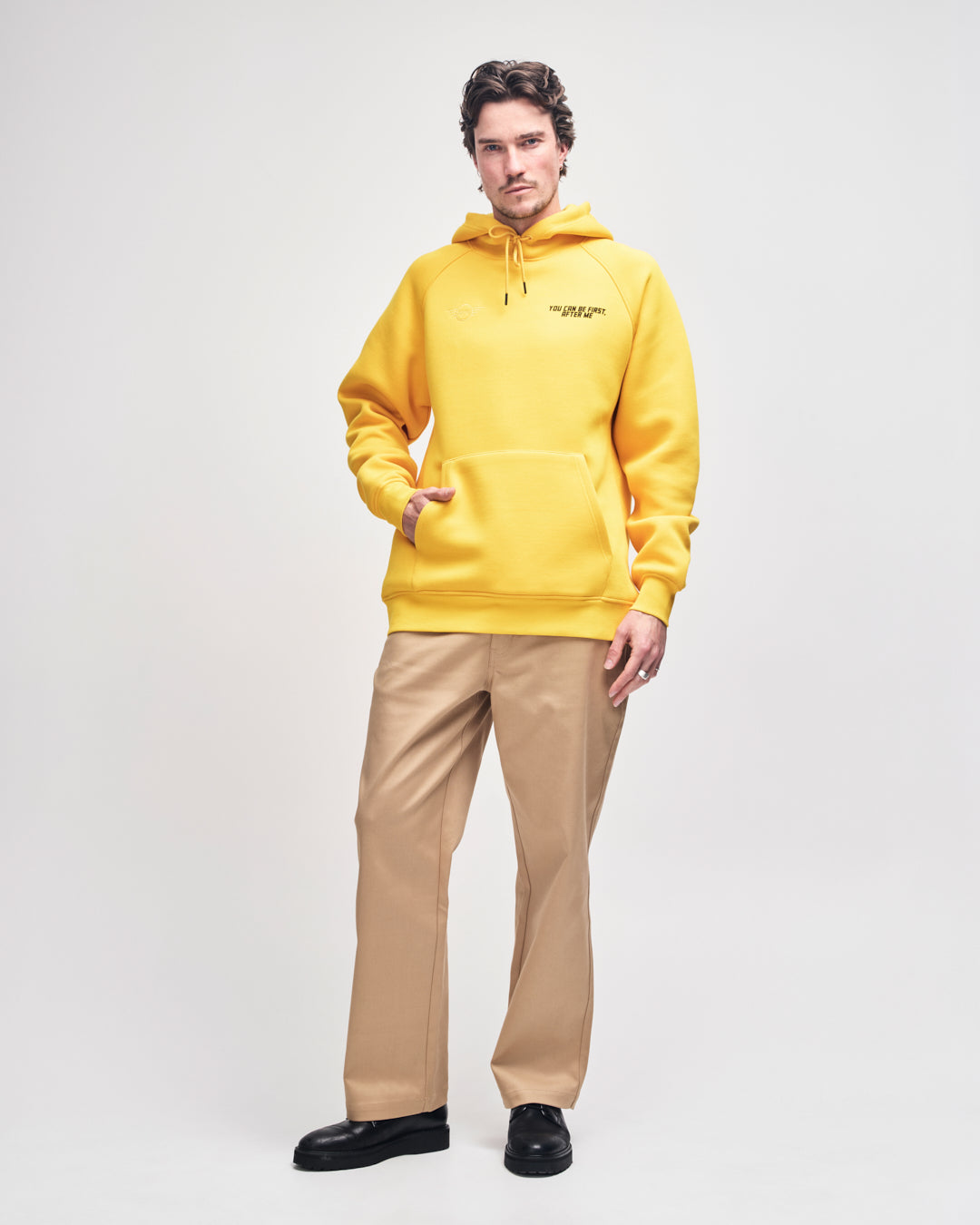 DEUS EX MACHINA YOU CAN BE FIRST HOODIE - SPECTRA YELLOW