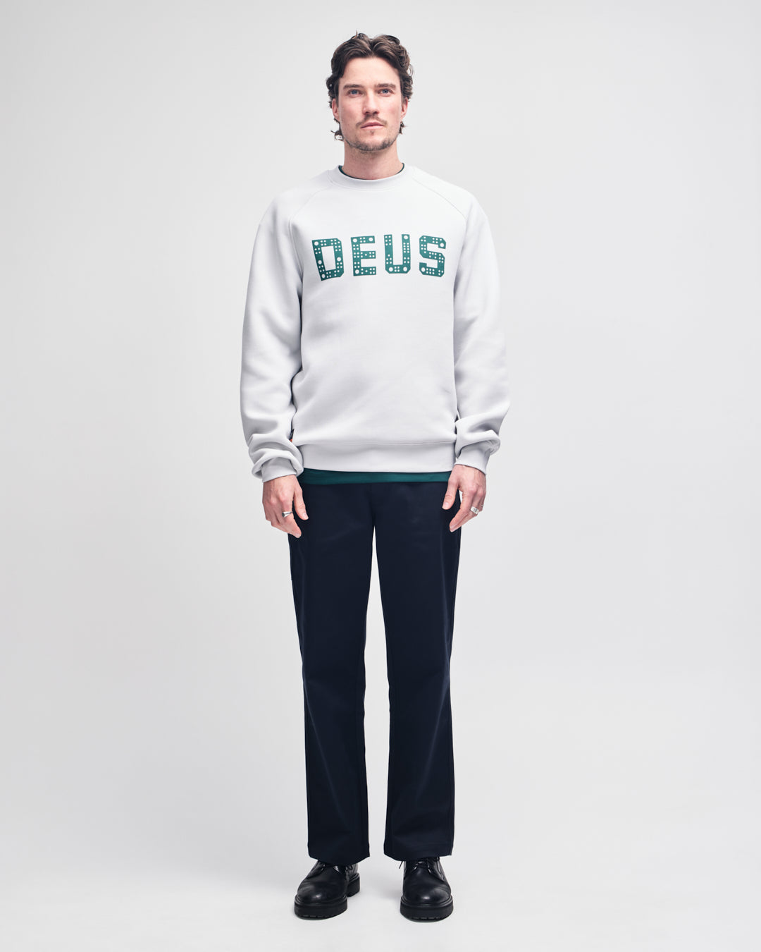 DEUS EX MACHINA BLOCK DRILL CREW - ALUMINIUM