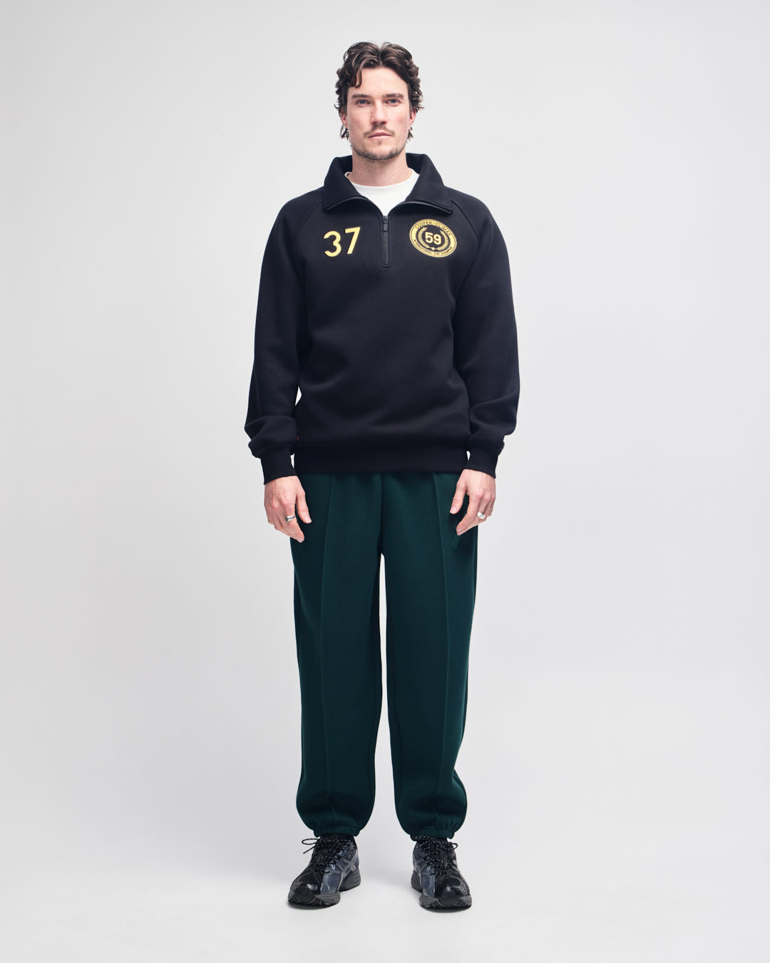 DEUS EX MACHINA CC 1/4 ZIP FLEECE - BLACK