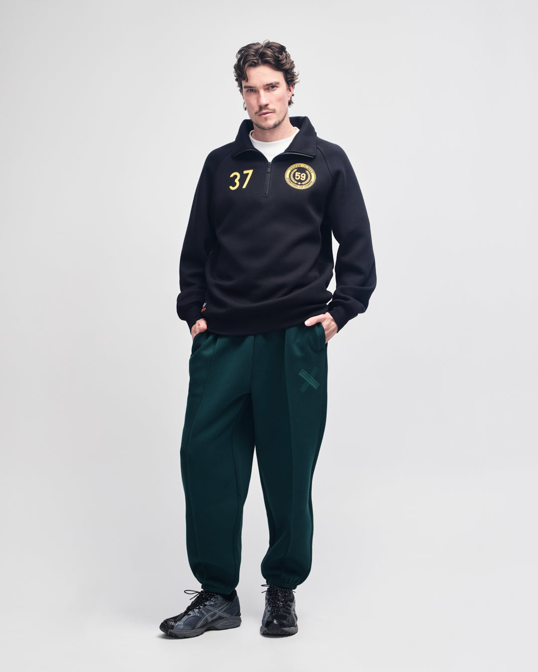 DEUS EX MACHINA CC 1/4 ZIP FLEECE - BLACK