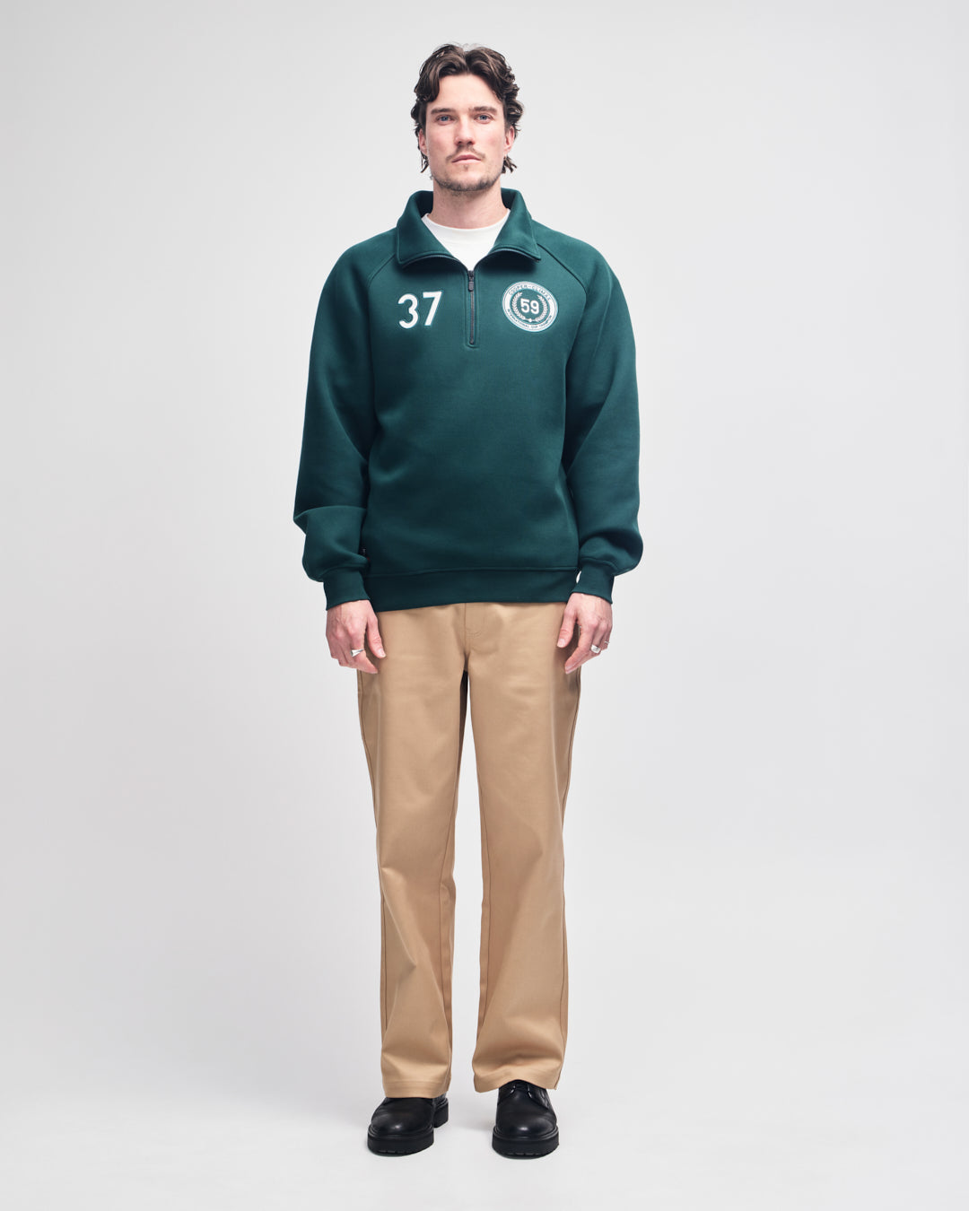 DEUS EX MACHINA CC 1/4 ZIP FLEECE - RACE GREEN