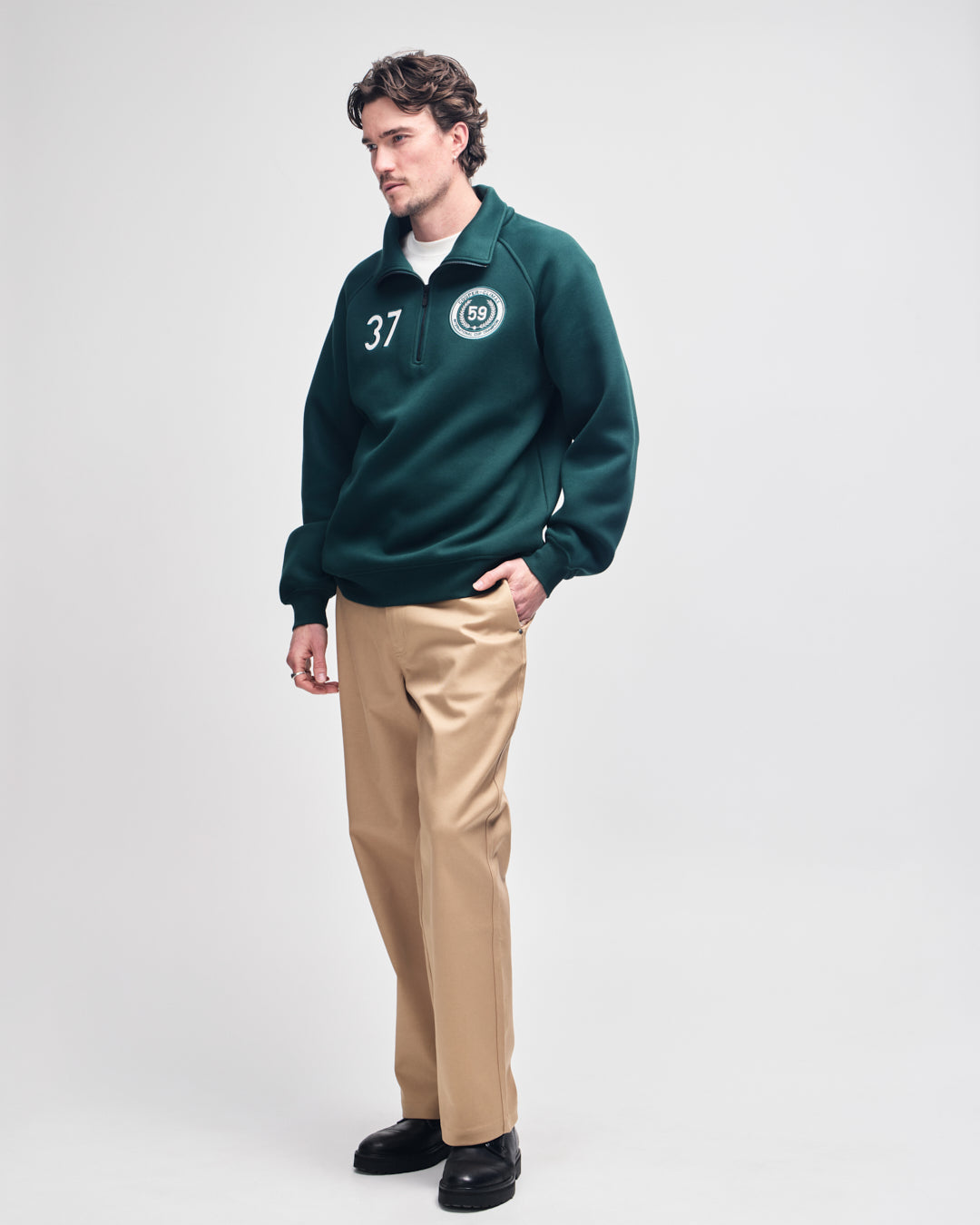 DEUS EX MACHINA CC 1/4 ZIP FLEECE - RACE GREEN