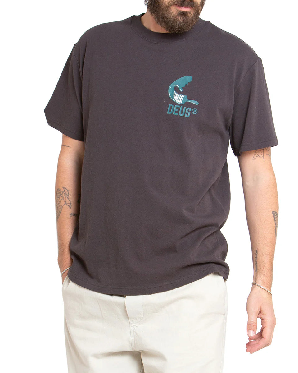 DEUS EX MACHINA CANGGU ADDRESS TEE - ANTHRACITE