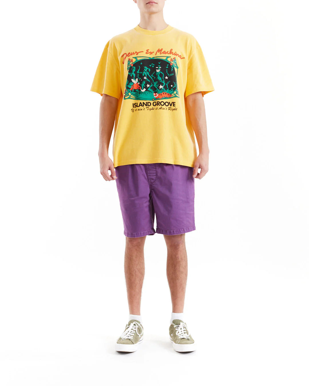 DEUS EX MACHINA ISLAND GROOVE TEE - RADIANT YELLOW
