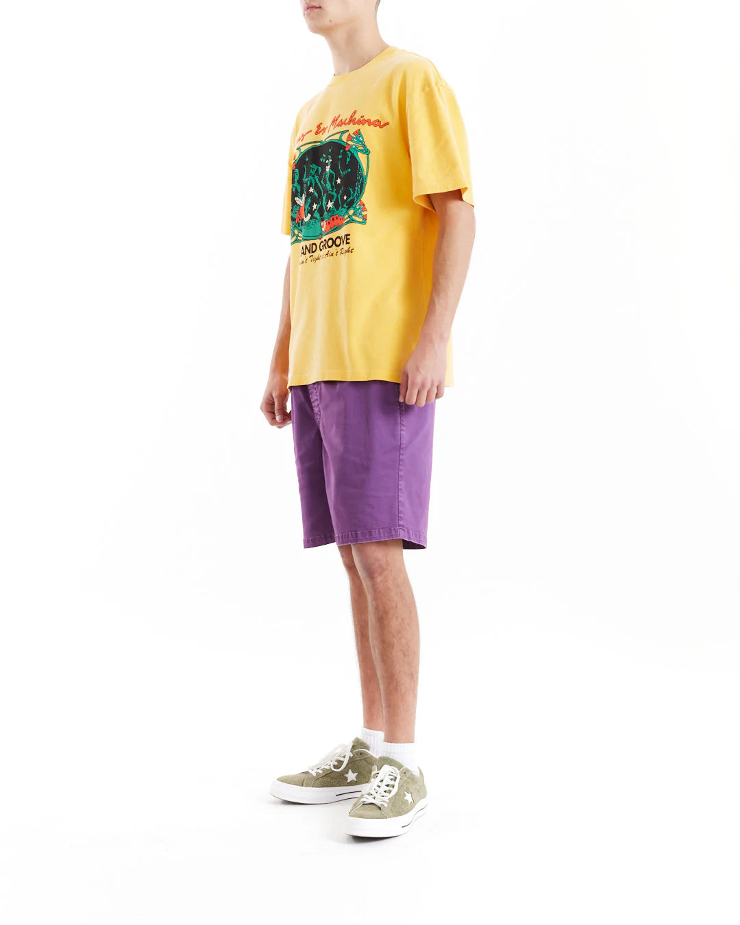 DEUS EX MACHINA ISLAND GROOVE TEE - RADIANT YELLOW