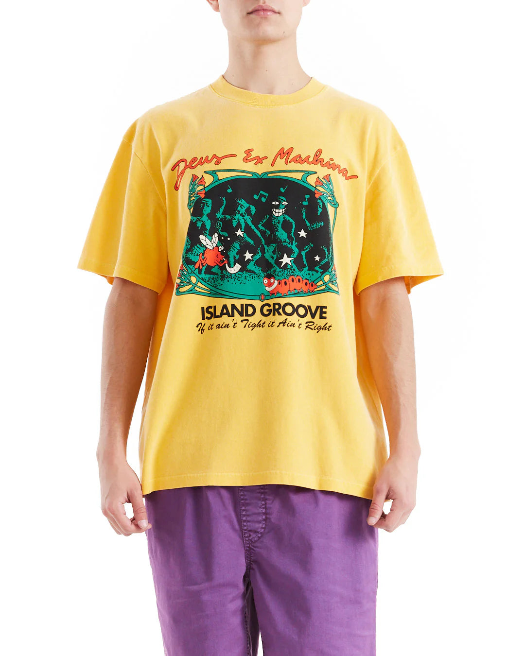 DEUS EX MACHINA ISLAND GROOVE TEE - RADIANT YELLOW