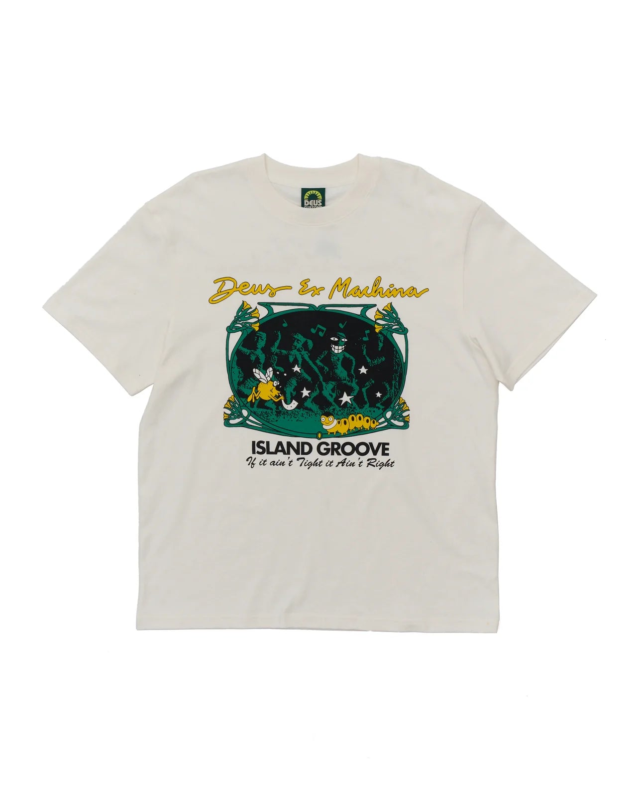 DEUS EX MACHINA ISLAND GROOVE TEE - VINTAGE WHITE