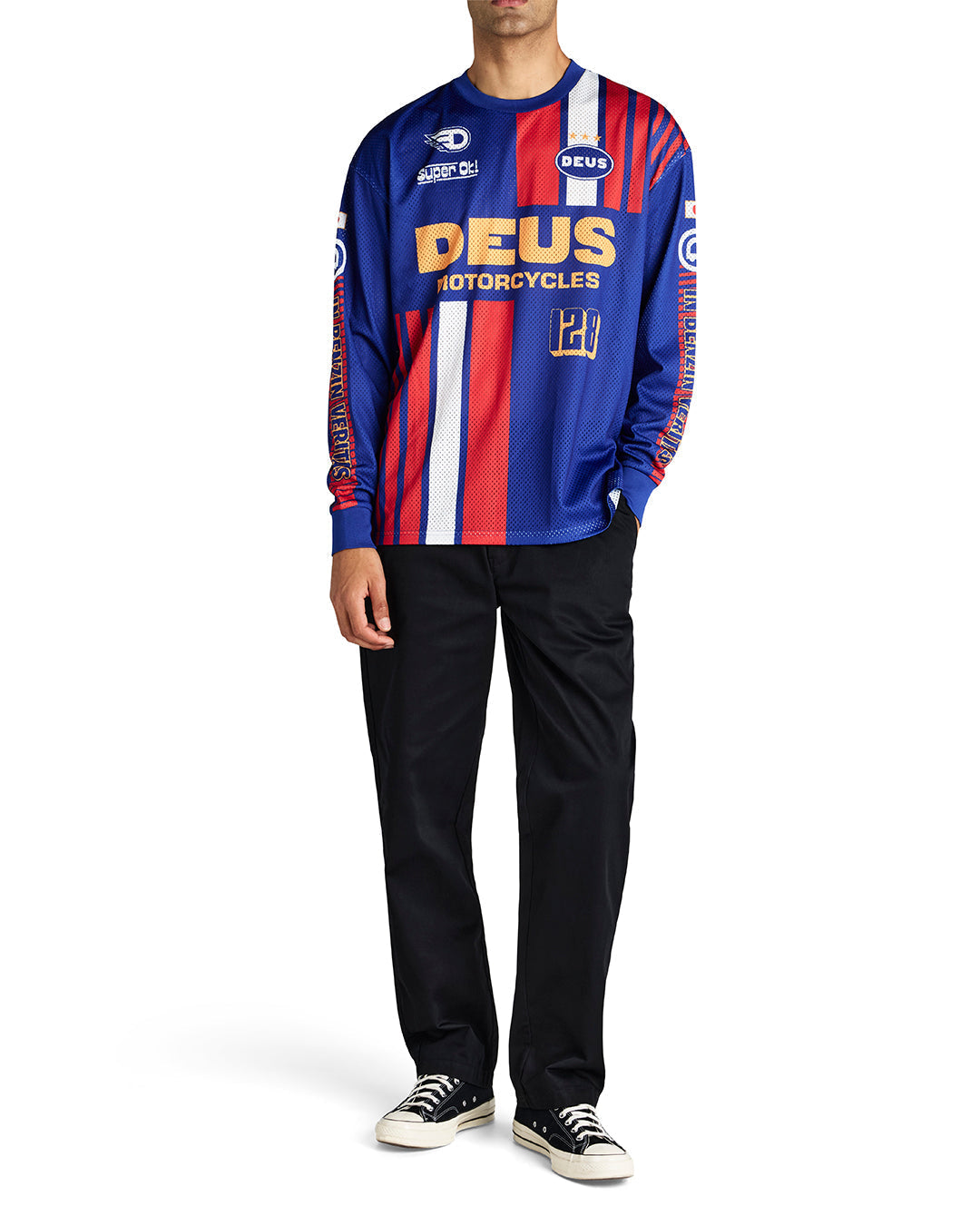 DEUS EX MACHINA LAY OFF MOTO JERSEY - SODALITE BLUE