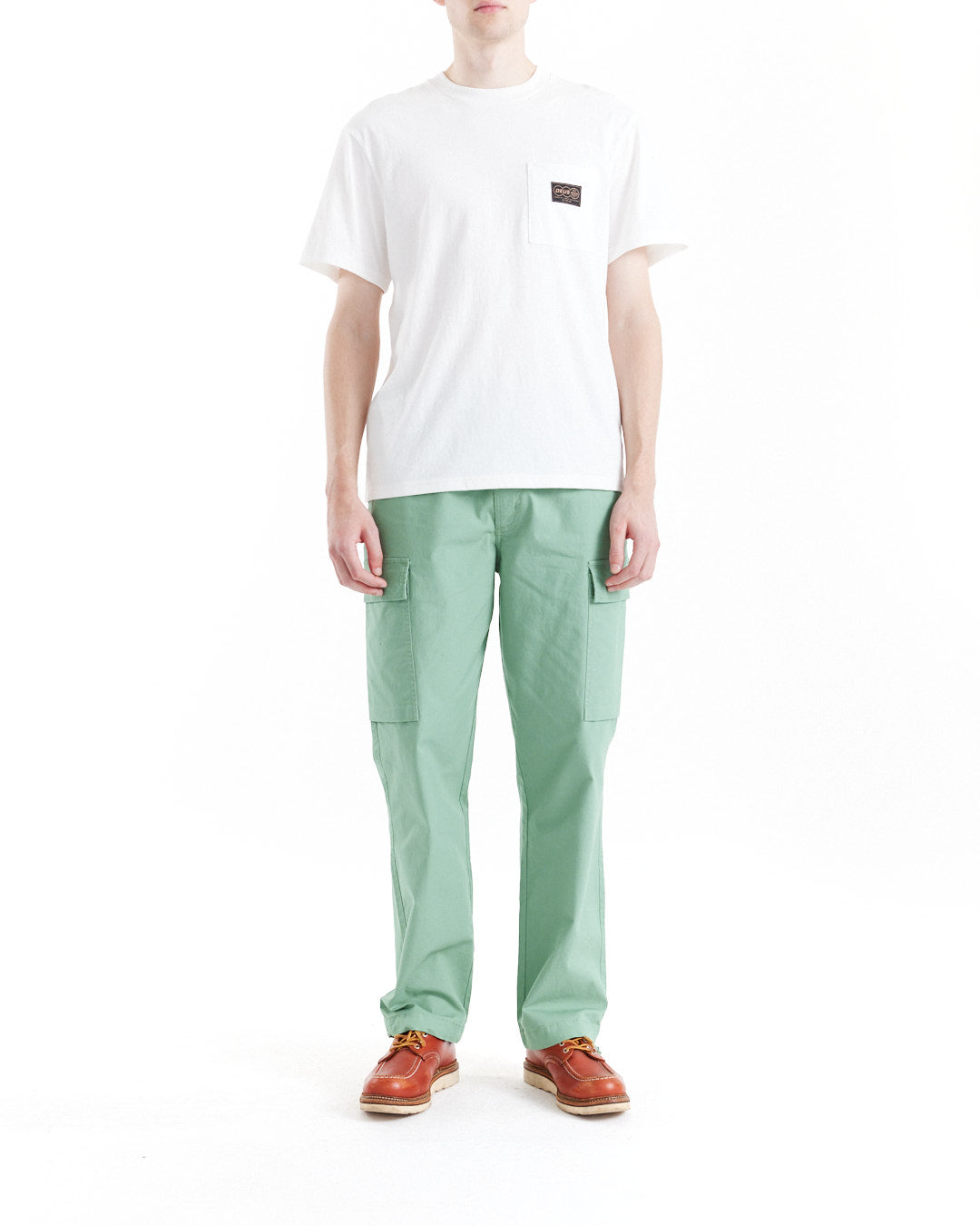 Terrace Pocket Tee - Vintage White|Model