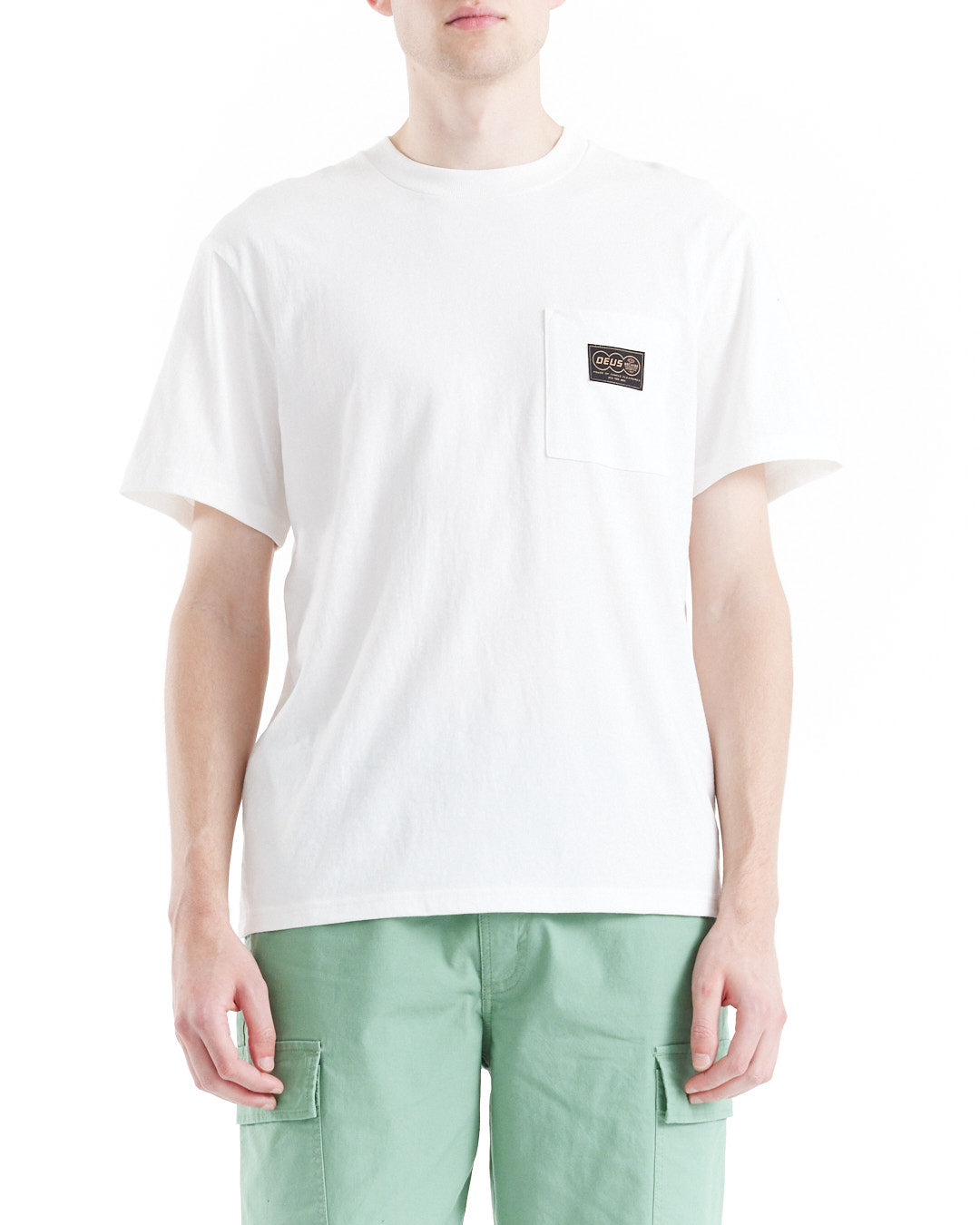 Terrace Pocket Tee - Vintage White|Model