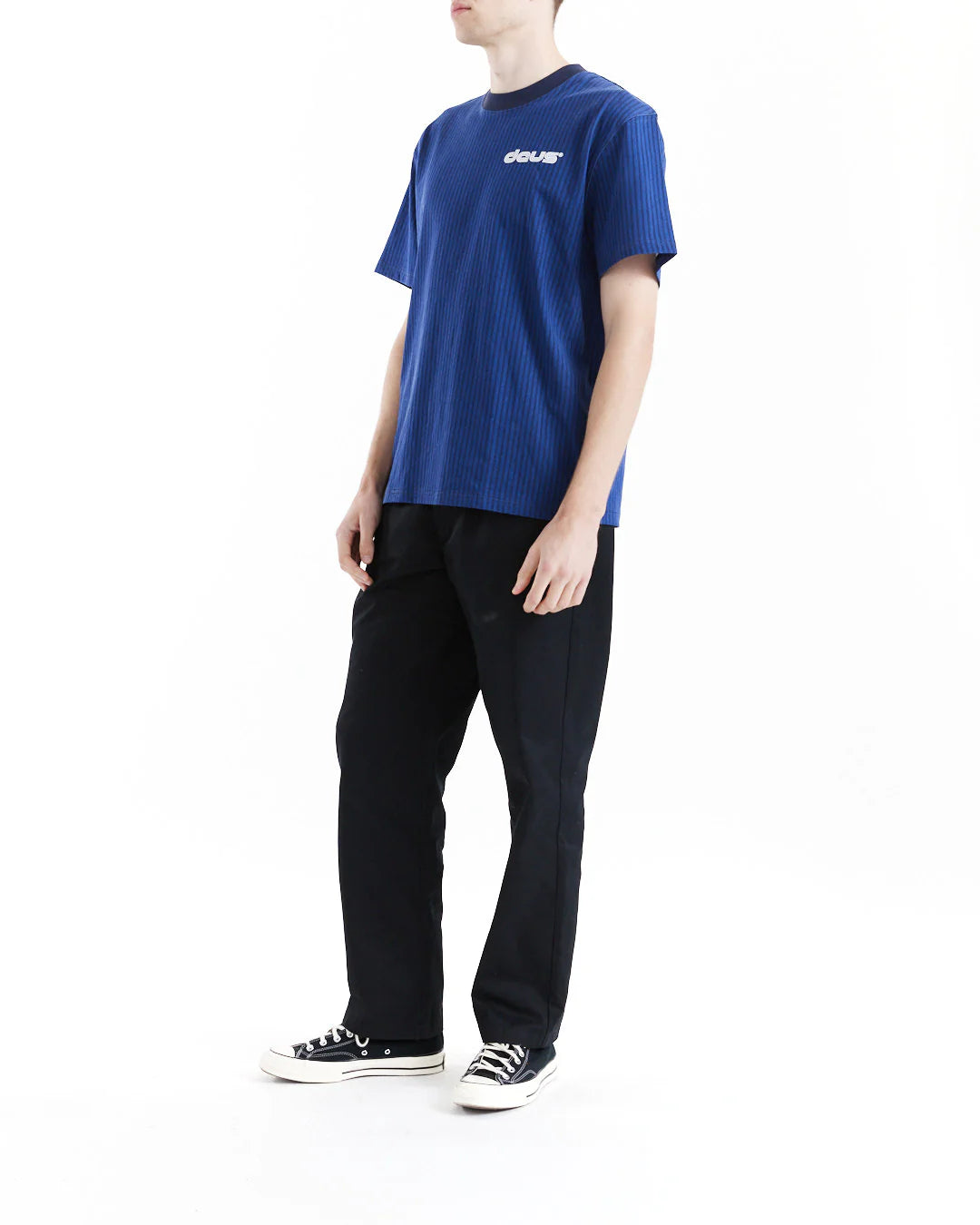 DEUS EX MACHINA SPLIT LANE TEE - ESTATE BLUE