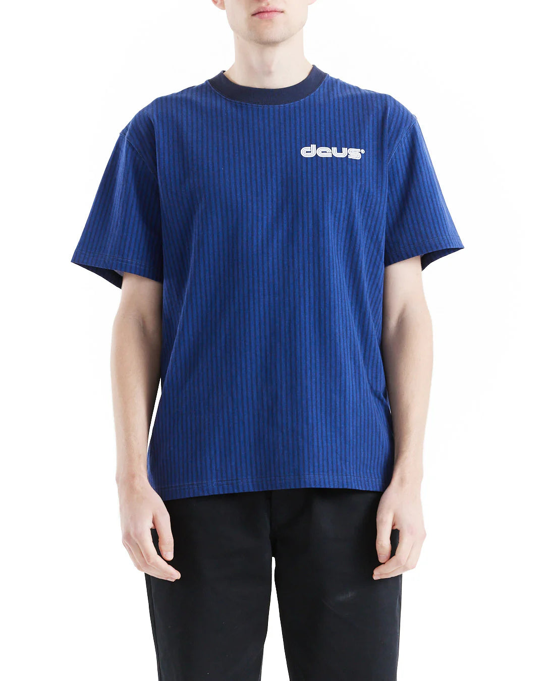 DEUS EX MACHINA SPLIT LANE TEE - ESTATE BLUE